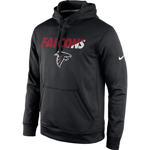 Men Atlanta Falcons Nike Kick Off Staff Performance Pullover Hoodie Black->atlanta falcons->NFL Jersey